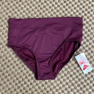 Land’s End high-waisted swim bottom bikini bottom, size 6, NWT